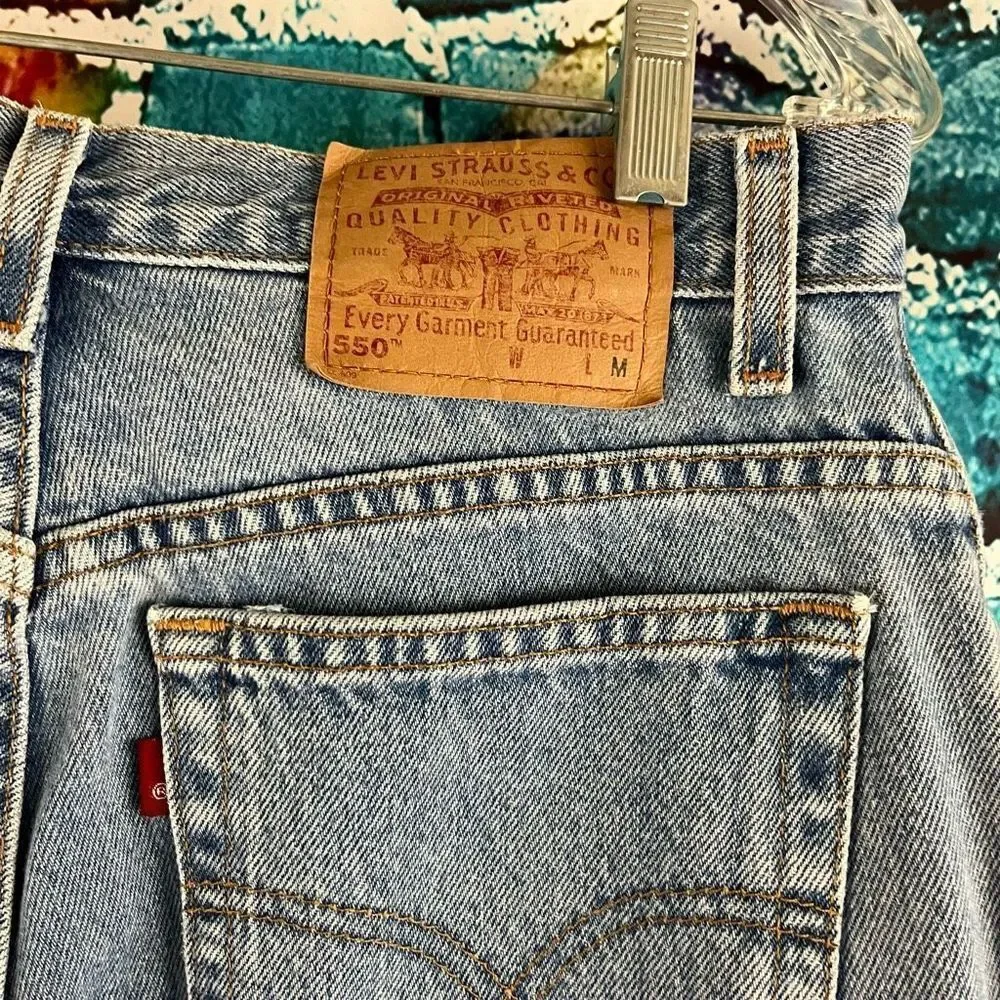 Vintage Y2K Levi's 550 Relaxed Fit Tapered Leg 12 Mis Medium Jeans - Picture 5 of 9